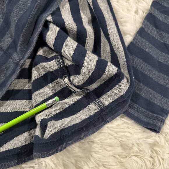 Prana mens blue striped light weight hoodie M beach camp hike - Picture 8 of 9